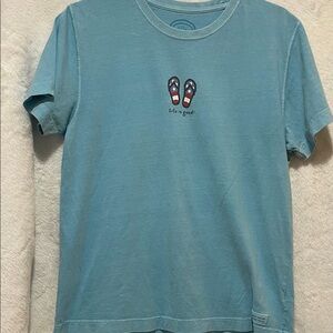 Life Is Good Light Blue Graphic Tee